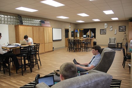 HS students studying in the Media Center